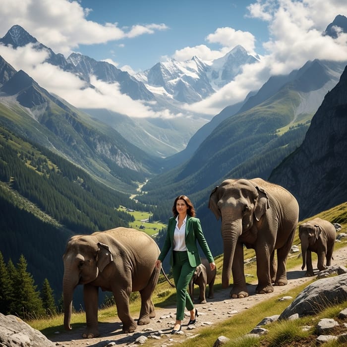 Adventure with Ricarda Lang and Elephants in the Alps