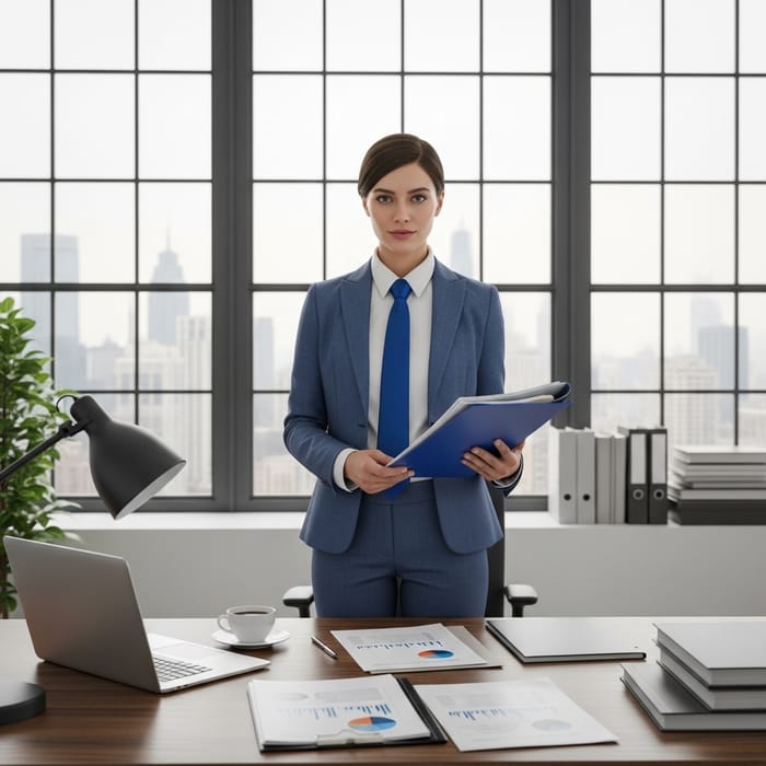 Professional Business Woman in Office Environment | Expertise Shown