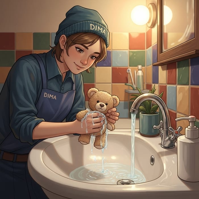 Dima Bathing Dimonchik - Heartwarming Moment