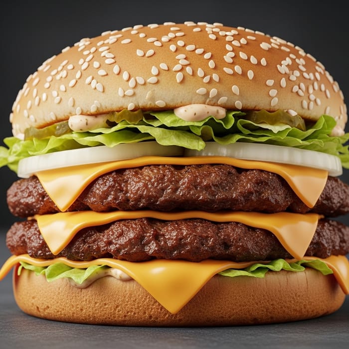 Tasty Big Mac Burger without Pickles