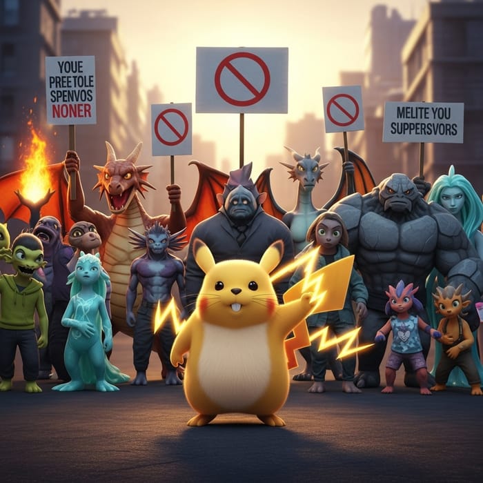 Pikachu's Pokémon Revolution: A Fantastical Rebellion Tale