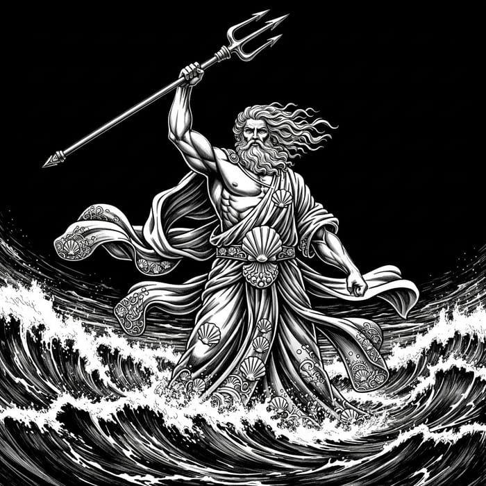 Graphic Poseidon Artistic Representation Graphic Poseidon Artistic Representation