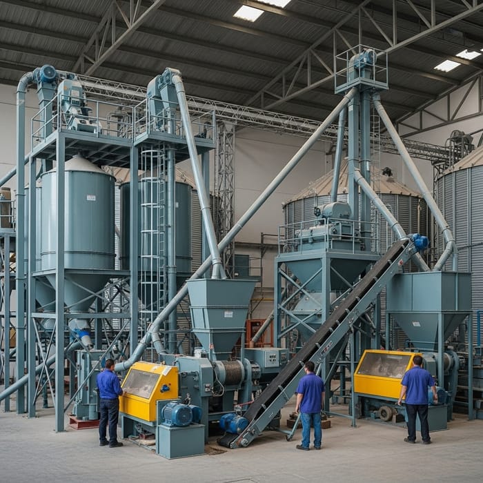 Industrial Pellet & Flaking Mill Facilities for Cattle, Sheep, Poultry Feed Production