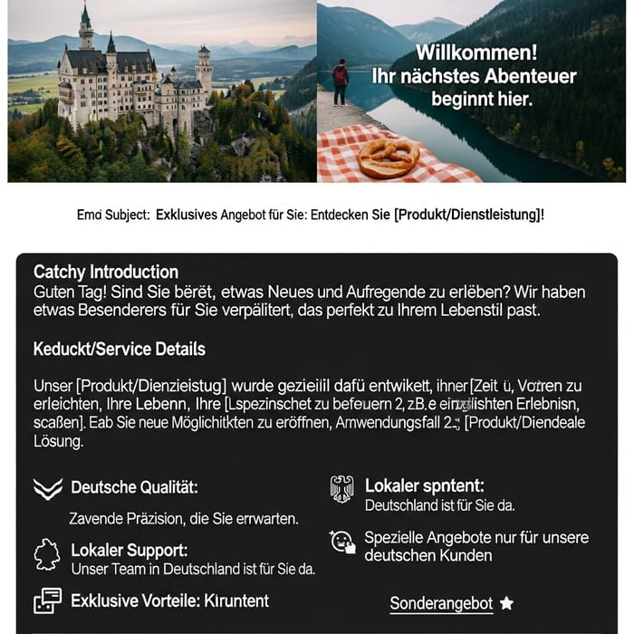 Create Engaging Marketing Email for German Audience Create Engaging Marketing Email for German Audience