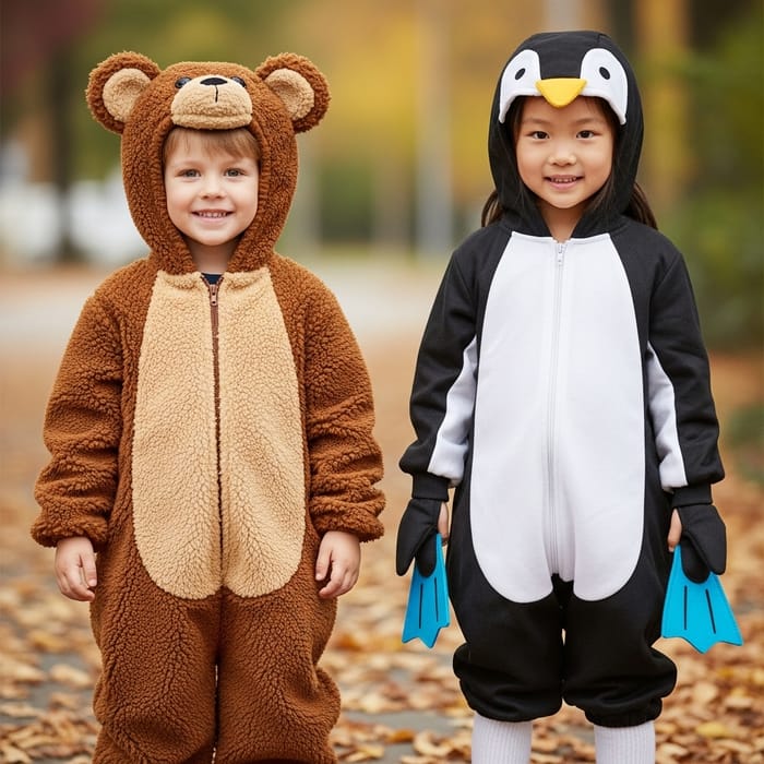 Adorable Bear and Penguin Costumes for Kids | Fall Costume Fun Adorable Bear and Penguin Costumes for Kids | Fall Costume Fun