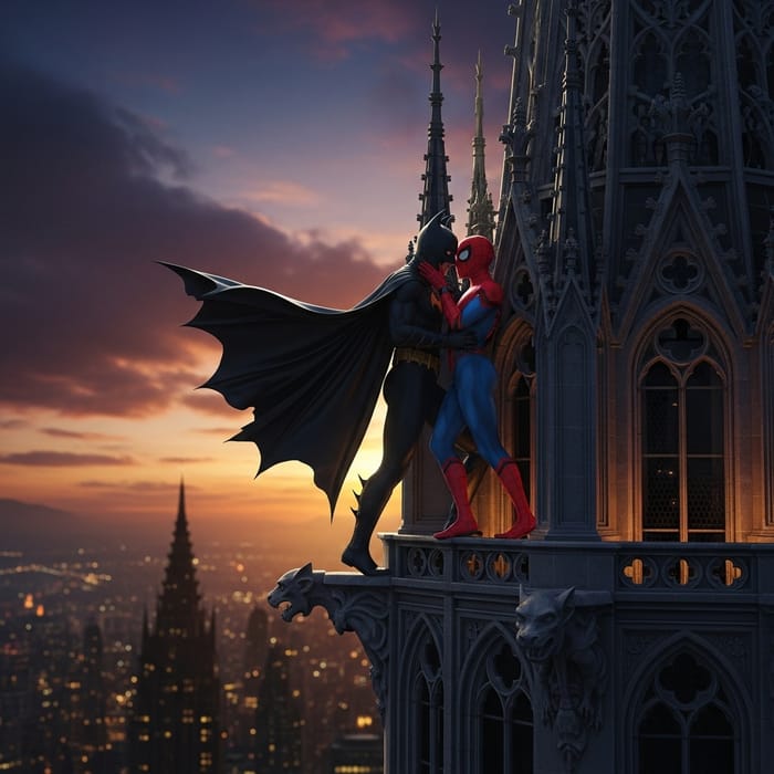 Batman Kisses Spider-Man: A Gothic Romance Batman Kisses Spider-Man: A Gothic Romance