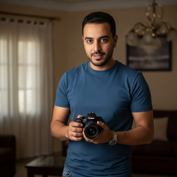 Confident Middle-Eastern Man Poses for Portrait Confident Middle-Eastern Man Poses for Portrait
