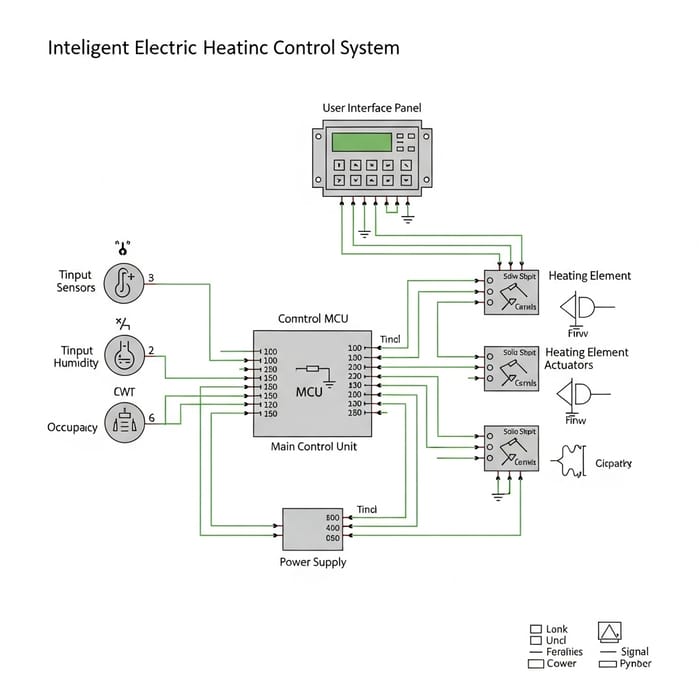 Smart Electric Heating Control System Diagram