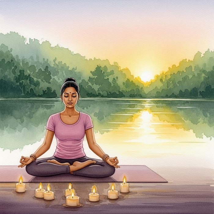 Benefits of Yoga Watercolor Art Benefits of Yoga Watercolor Art