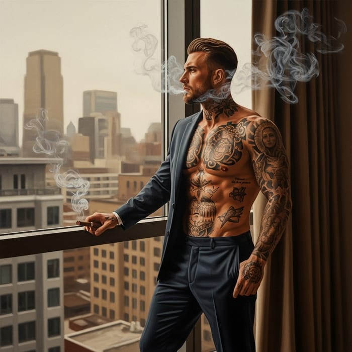 Sophisticated Irish Gentleman in Urban Romanticism