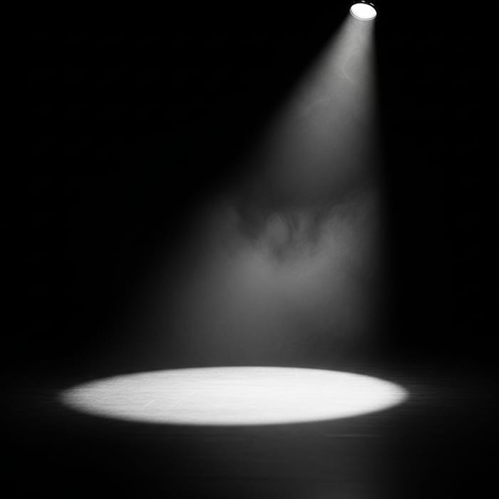 Graphic Spotlight - Illuminating Stage with Light and Shadow