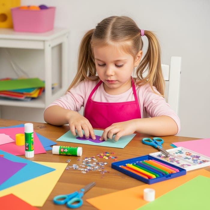 5-year-old Girl Crafting | Creative Arts and Crafts for Kids 5-year-old Girl Crafting | Creative Arts and Crafts for Kids