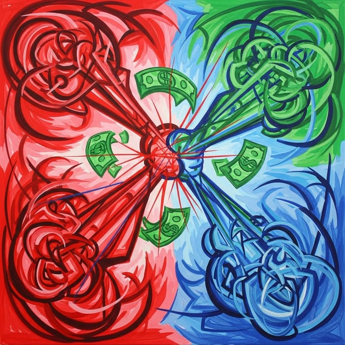 Debt Dispute Abstract Art Debt Dispute Abstract Art