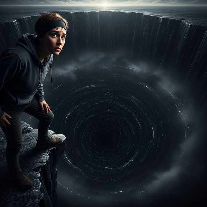 Edge of Abyss: Emotions of Thoughtfulness & Fear