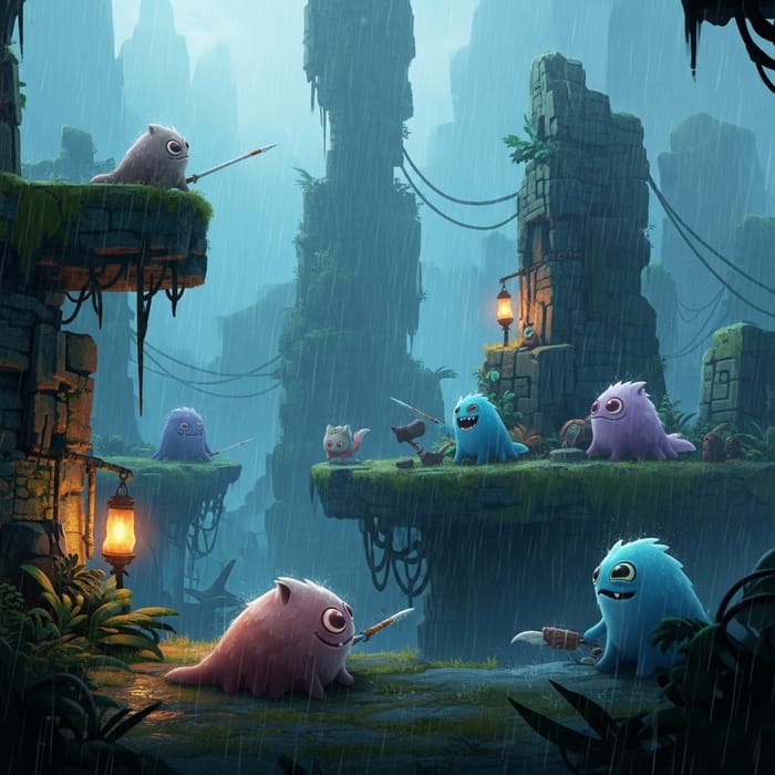 Explore the Rain World: A Stunning Landscape Scene Explore the Rain World: A Stunning Landscape Scene