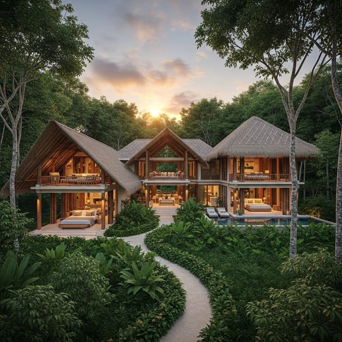 Tropical Architecture Residence in Lush Jungle Retreat Tropical Architecture Residence in Lush Jungle Retreat
