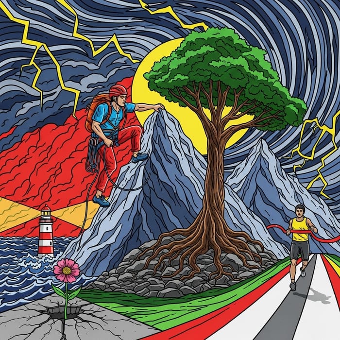 Colorful Determination: A Symbol of Perseverance Colorful Determination: A Symbol of Perseverance