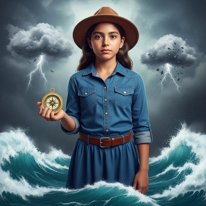 Resilient Girl Finding Positivity in Life's Struggles