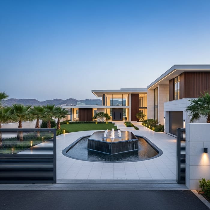 Modern 8-Bedroom Mansion with Water Feature in Jasra, Bahrain