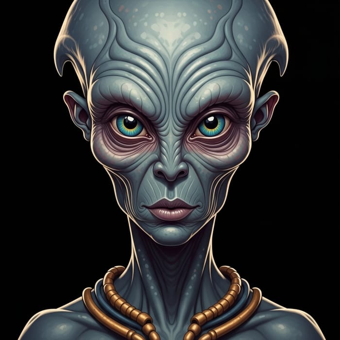 Alien Face: Stunning Extraterrestrial Visage Art Alien Face: Stunning Extraterrestrial Visage Art