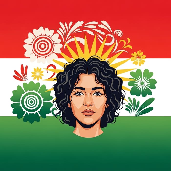 Vibrant Alevism, Kurdistan & Curly Hair Flag Design Vibrant Alevism, Kurdistan & Curly Hair Flag Design
