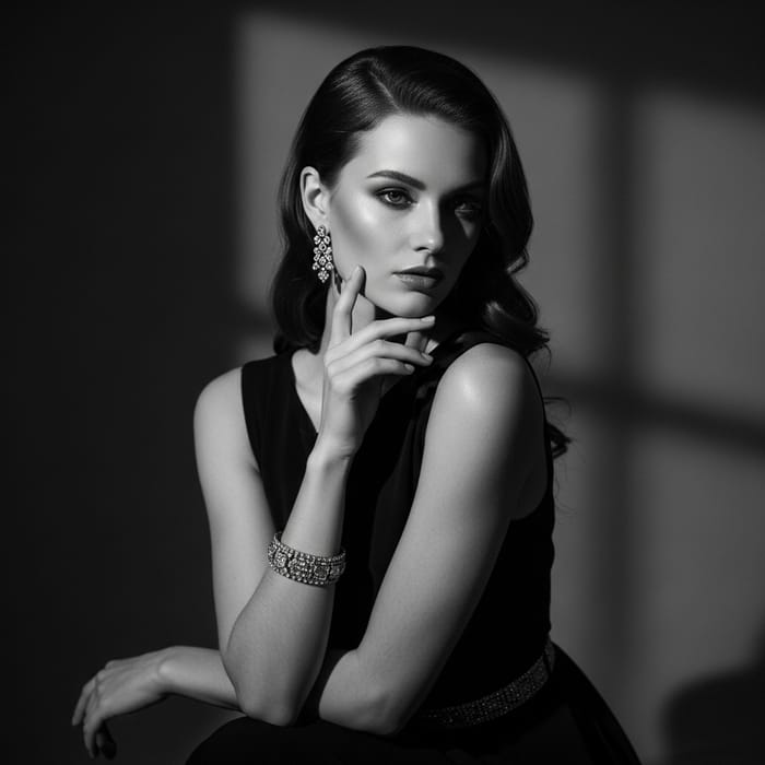 Captivating Black and White Fashion Portrait | Hasselblad Style Captivating Black and White Fashion Portrait | Hasselblad Style