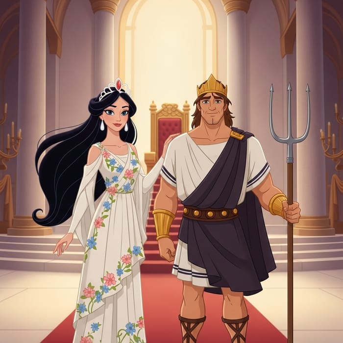 Disney-style Persephone and Hades: Royal Greek Mythology
