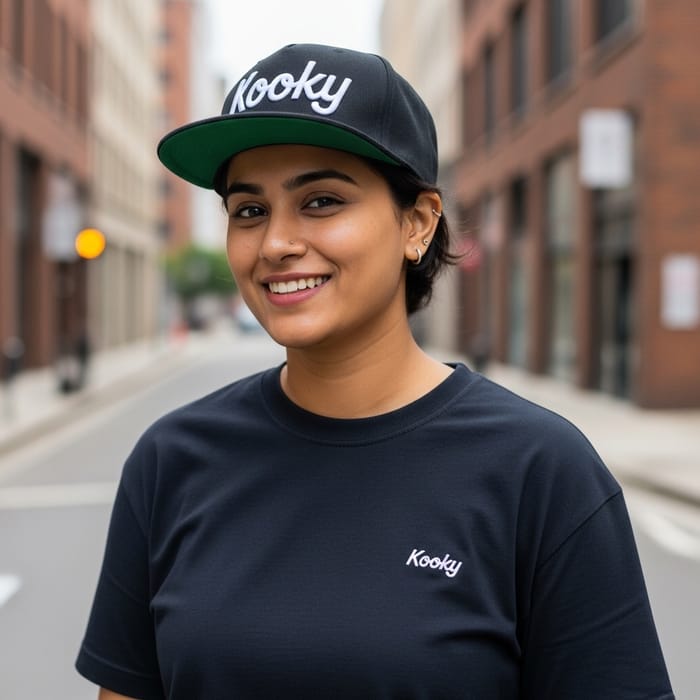 Confident Urban Fashionista in 'Kooky' Snapback Confident Urban Fashionista in 'Kooky' Snapback