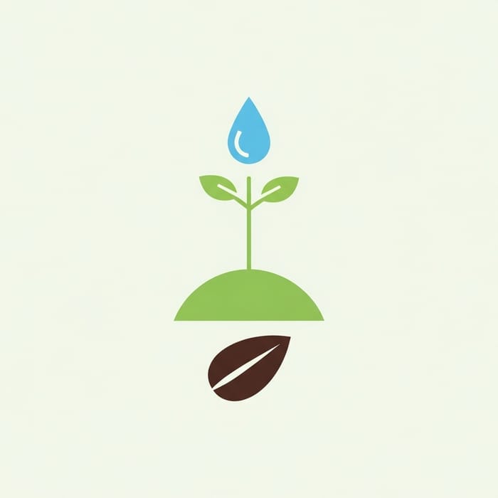 Minimalist Seed Cultivation Icon Design Minimalist Seed Cultivation Icon Design