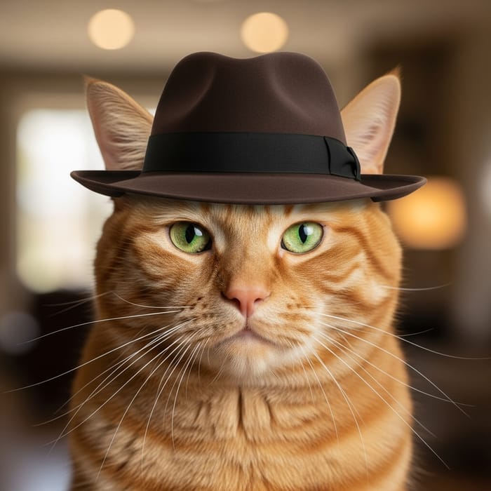 Nicolas Cage Cat Wearing Michael Jackson Hat