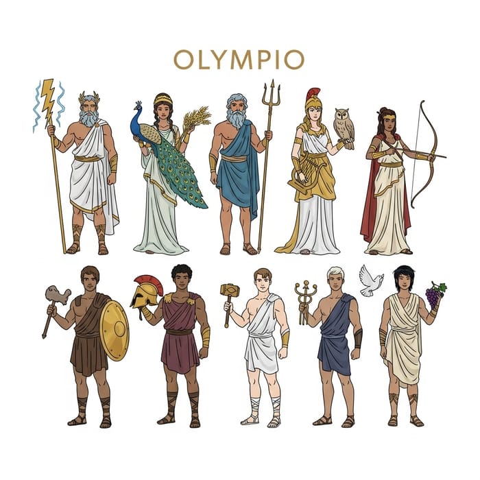 The Twelve Olympian Gods: A Visual Guide to Greek Mythology The Twelve Olympian Gods: A Visual Guide to Greek Mythology