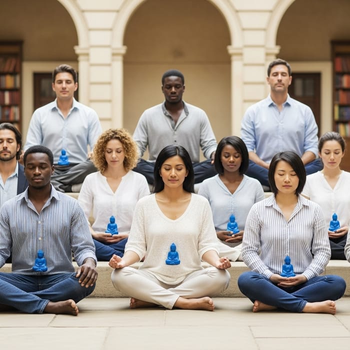 Professors Meditating at Oxford University Professors Meditating at Oxford University