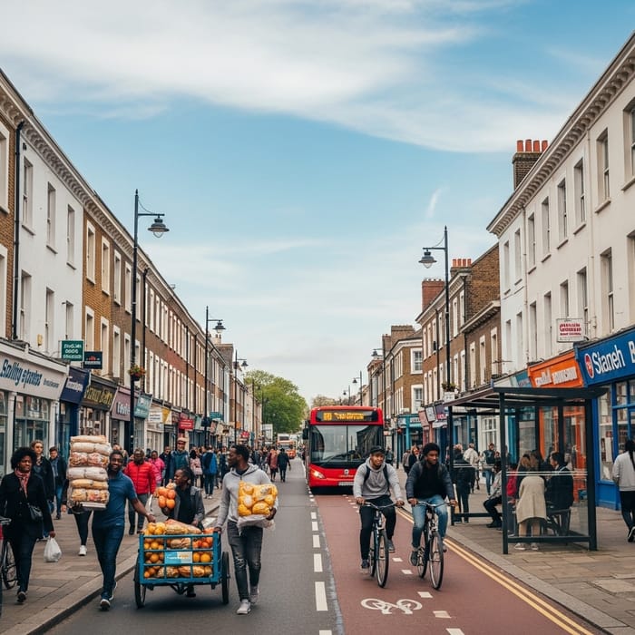 Dynamic African Street: Cultural Energy & Commerce