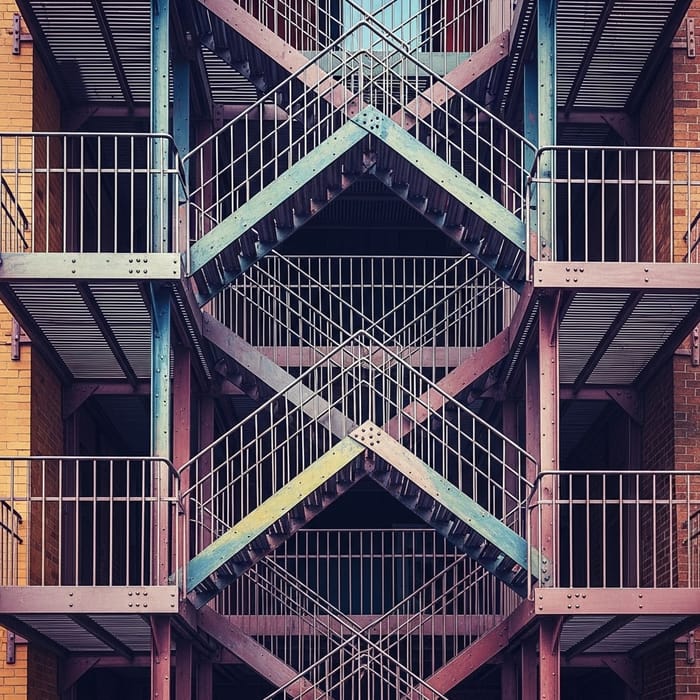 Abstract Fire Escape Art: A Unique Perspective Abstract Fire Escape Art: A Unique Perspective