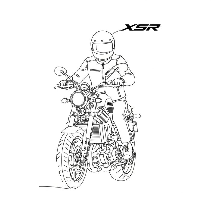 Minimalist Biker on Yamaha XSR Minimalist Biker on Yamaha XSR