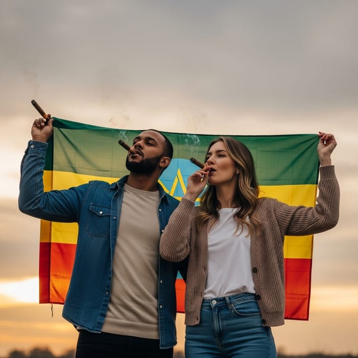 Raising the Ethiopia Flag: Smoking Cigars with Loved Ones Raising the Ethiopia Flag: Smoking Cigars with Loved Ones