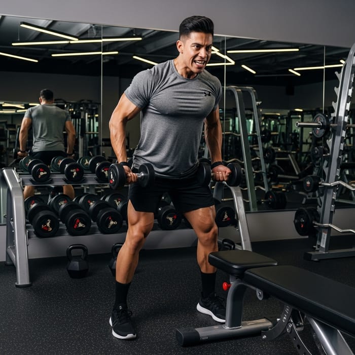 Hispanic Physically Fit - Good Physique at Gym Hispanic Physically Fit - Good Physique at Gym