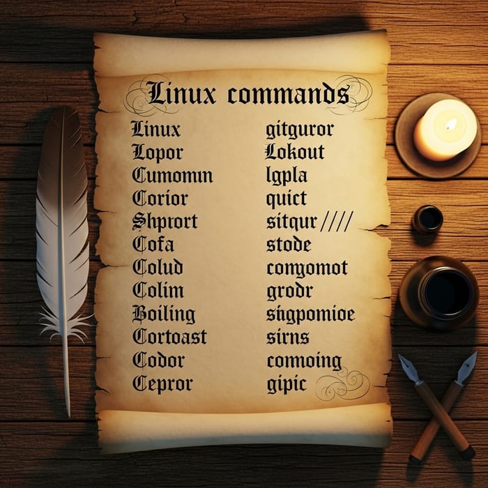 Vintage Linux Commands in Artistic Style