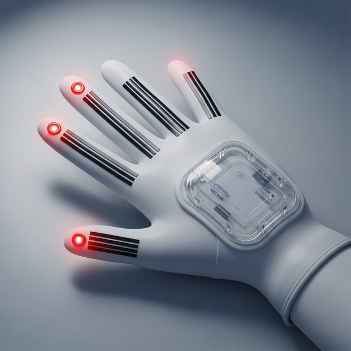Innovative Biomedical Glove with Red LEDs Innovative Biomedical Glove with Red LEDs
