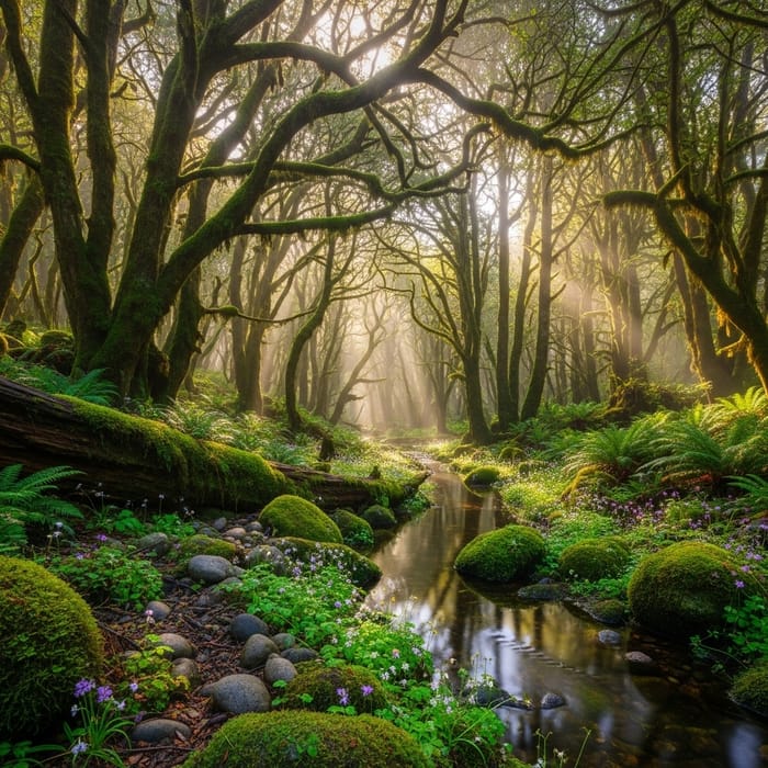 Enchanting Forest in Realistic Style Enchanting Forest in Realistic Style