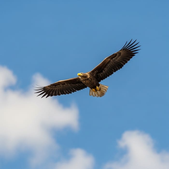 Majestic Aigle Soaring High in Blue Sky | Symbol of Freedom Majestic Aigle Soaring High in Blue Sky | Symbol of Freedom