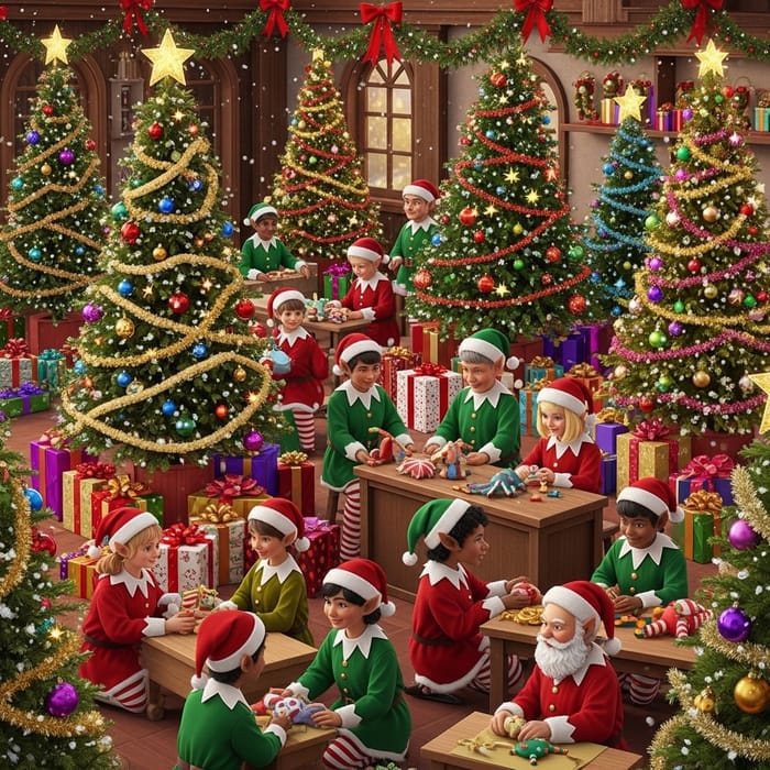 Christmas Elves Crafts Template for Festive Holiday Decor