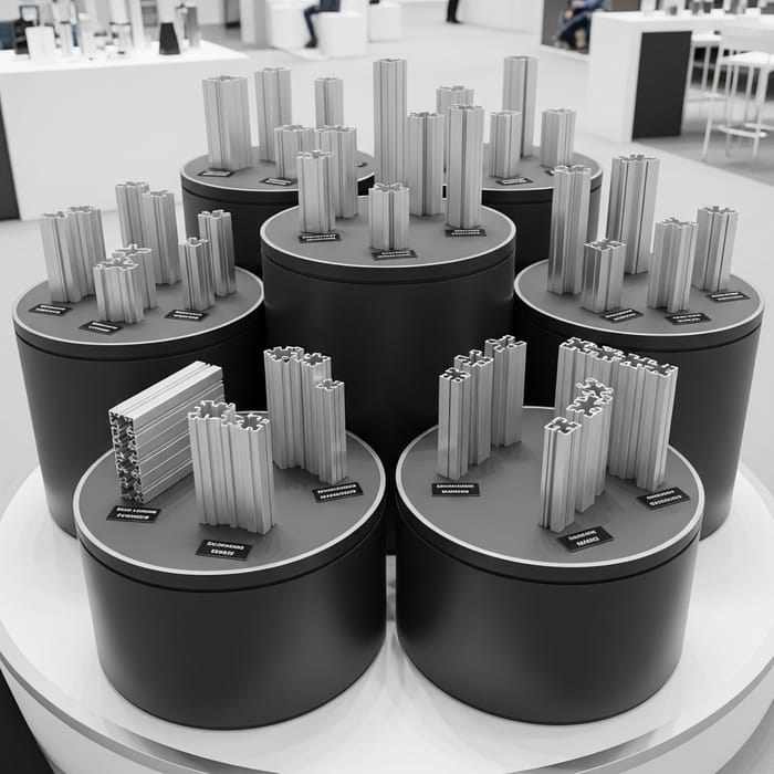 Aluminum Extrusion Samples Display Stand