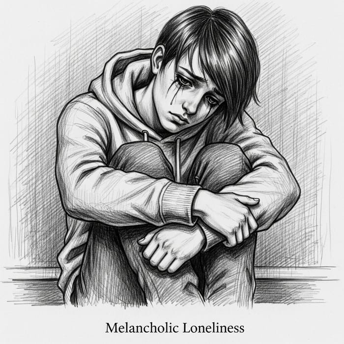 Melancholic Teenager on the Brink of Emotional Collapse Melancholic Teenager on the Brink of Emotional Collapse