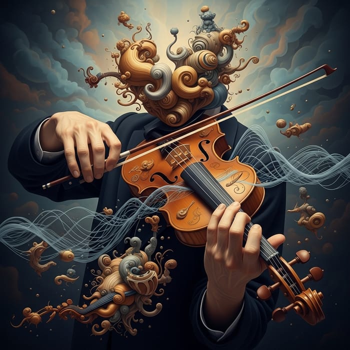 Violin Mastery, Surrealistic Style