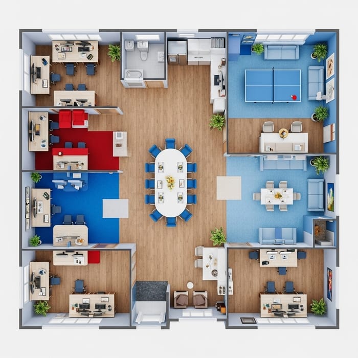 Top View Design of Event Management Startup Office | Indian Wedding Top View Design of Event Management Startup Office | Indian Wedding