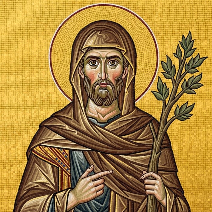 Young Middle-Eastern Prophet in Solitary Forest | Byzantine Style