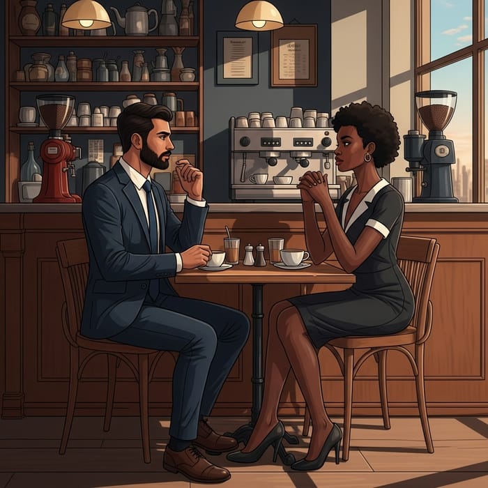Dramatic Spat in Romantic Setting: Striking Couple Conflict Dramatic Spat in Romantic Setting: Striking Couple Conflict