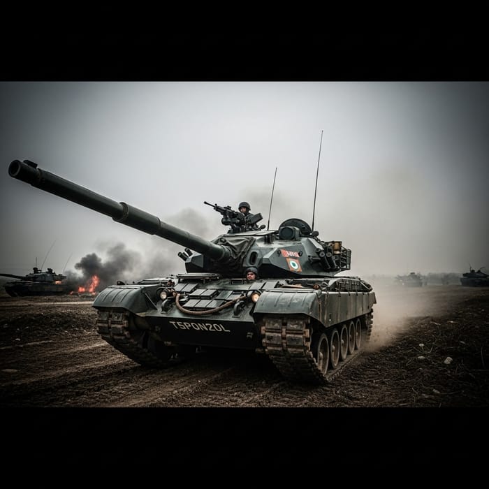 Powerful Arjun MBT Tank - Military Documentary Scene