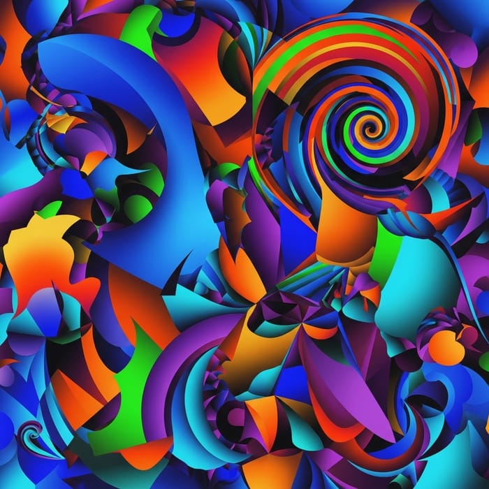 Surreal Vibrant Swirling Geometric Patterns Surreal Vibrant Swirling Geometric Patterns